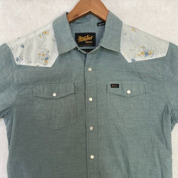 Howler Bros Shirt Size Small Gaucho Austin City Limits Floral pearl snaps - Picture 1 of 7